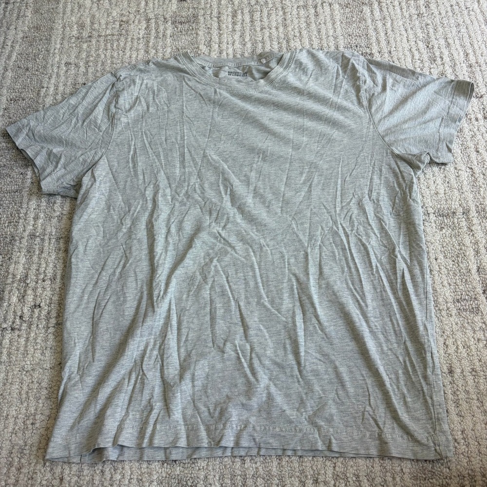 Weekday Relaxed T-Shirt Mens Large Heather Grey Short Sleeve Crew Neck Cotton